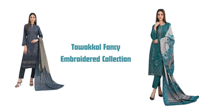 Tawakkal fancy embroidered collection dresses in UK