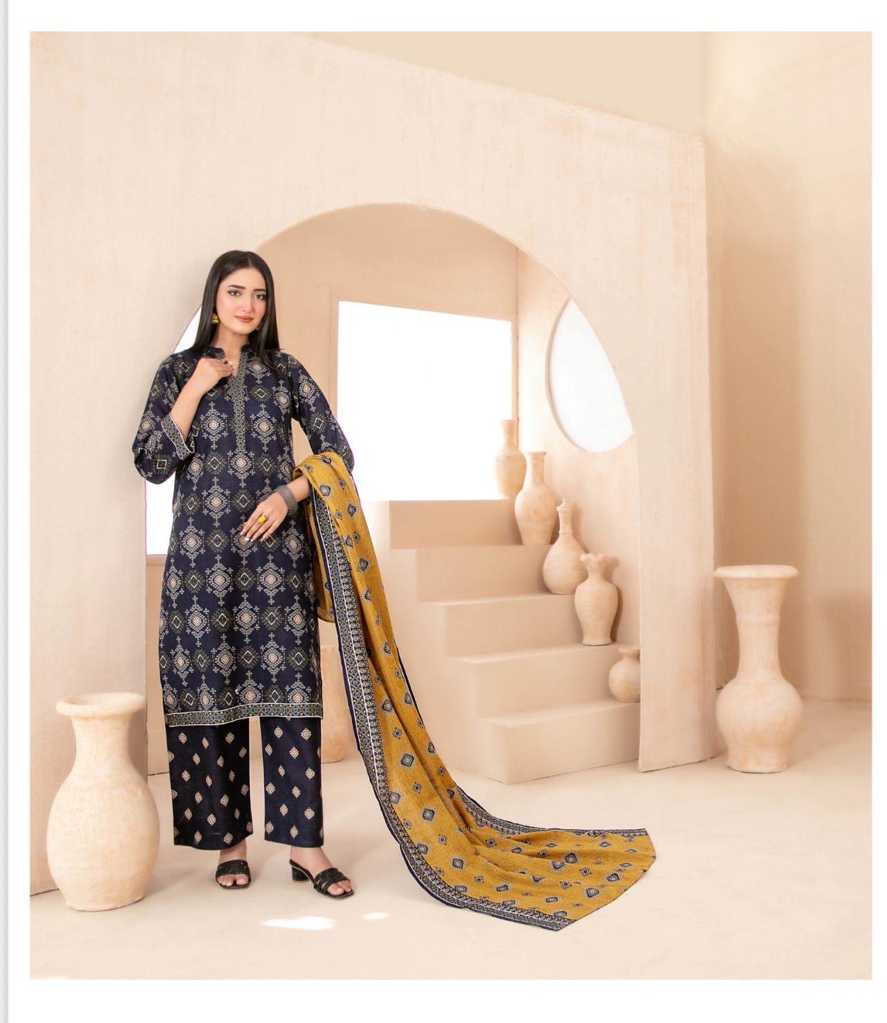 3 Piece Ready To Wear Tawakkal Khaddar Collection