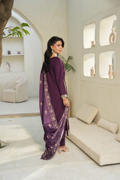 DHANAK 3 PIECE| DESIGNER EMBROIDERED |READY TO WEAR SUIT