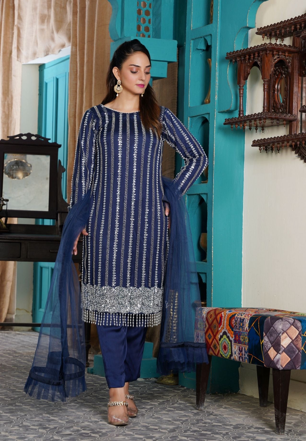 Mahham Luxury Collection  Navy Blue D-12