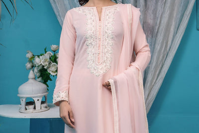 Mahham Luxury Chiffon Collection Pink D-18