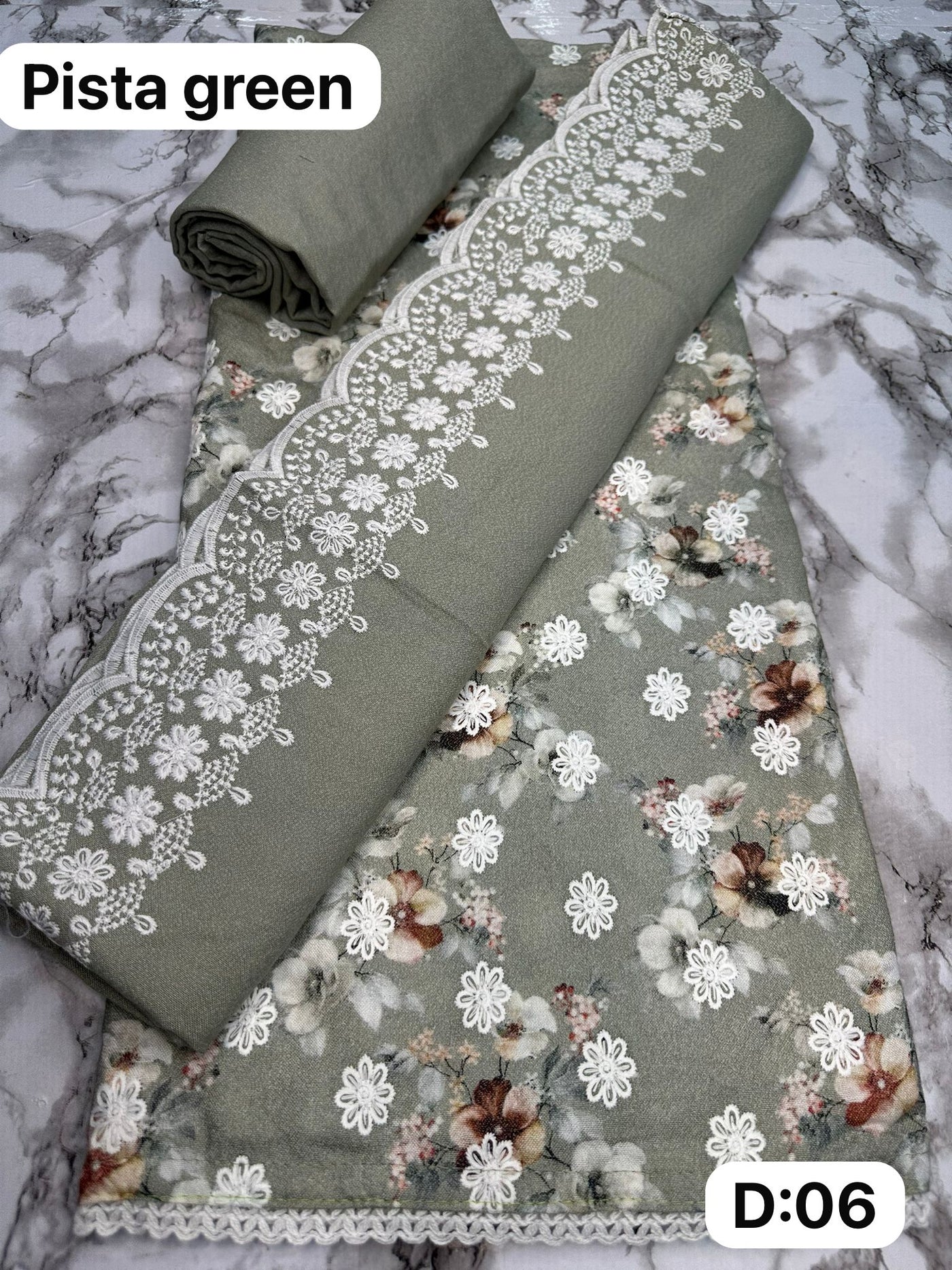 D06 Light Brown Winter Embroidered Unstitched Alpine Suit