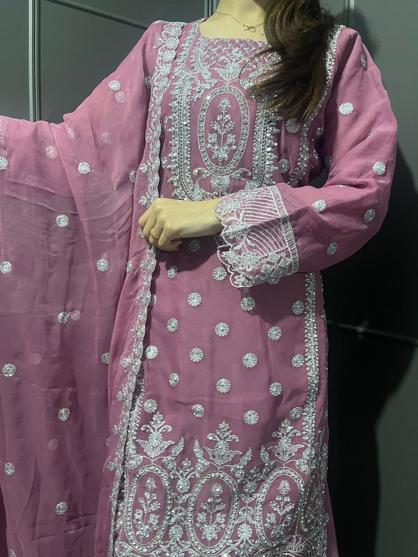 PINK - Mahham Luxury Chiffon Gharara Collection