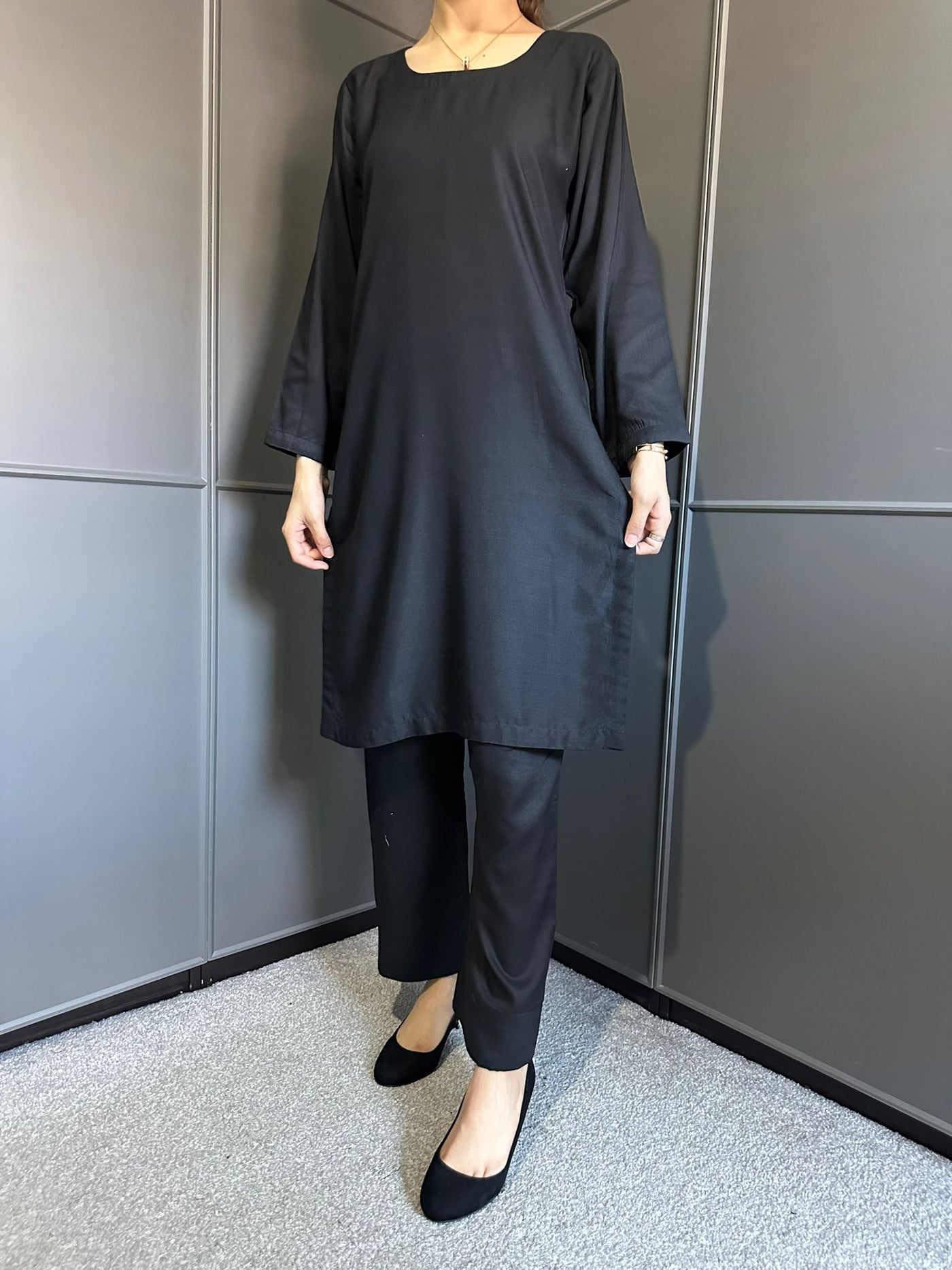 D-25 PLAIN SUITE WITH | PRINTED LINEN JACKET | READY TO WEAR 3 PC