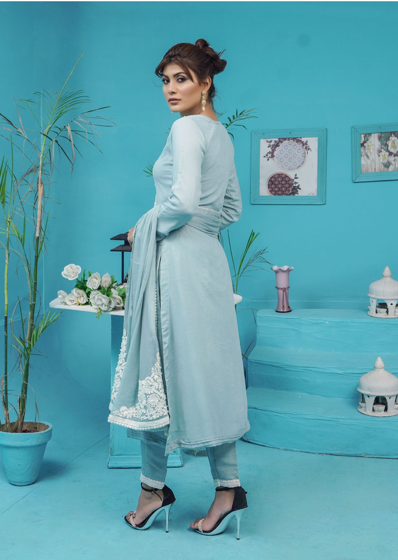 Mahham Luxury Chiffon Collection Mint D-19