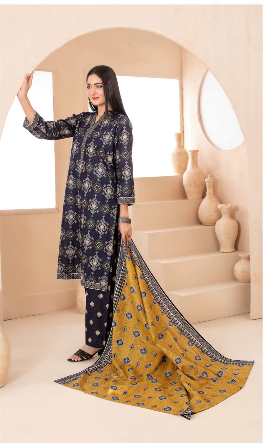 3 Piece Ready To Wear Tawakkal Khaddar Collection