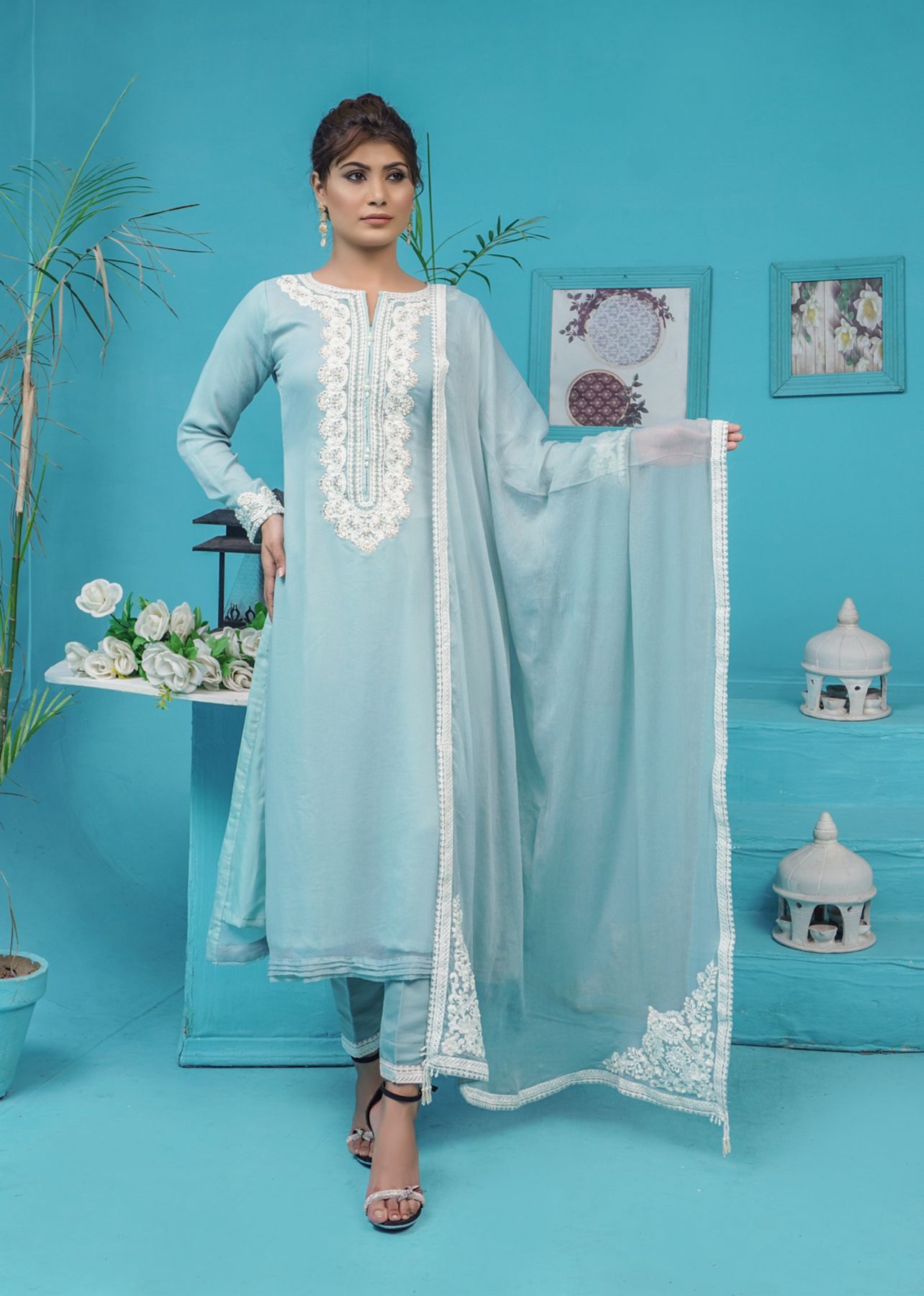 Mahham Luxury Chiffon Collection Mint D-19