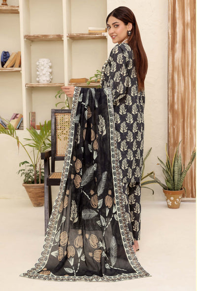 3PC PRINTED READYMADE SUIT  WITH LAWN DUPATTA