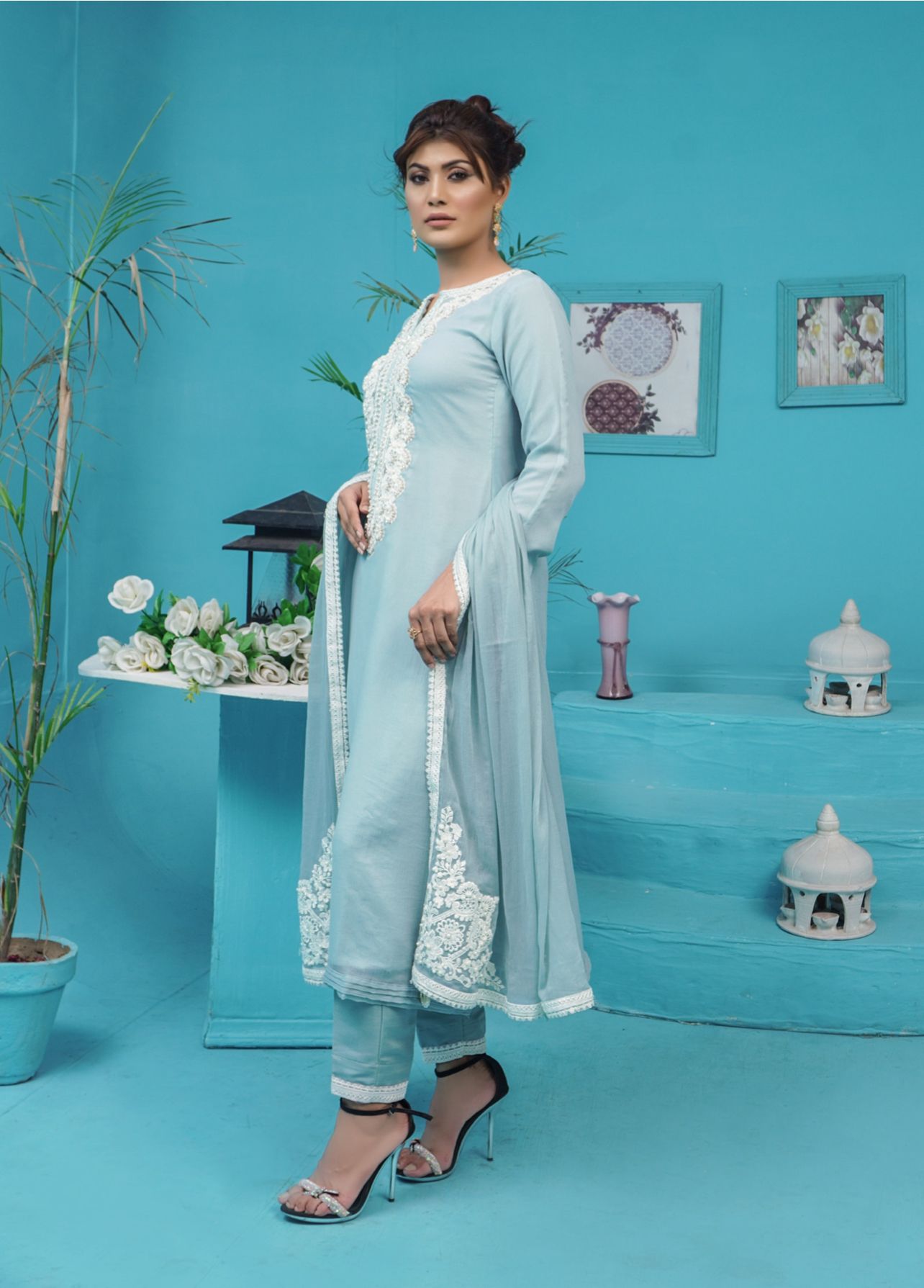 Mahham Luxury Chiffon Collection Mint D-19