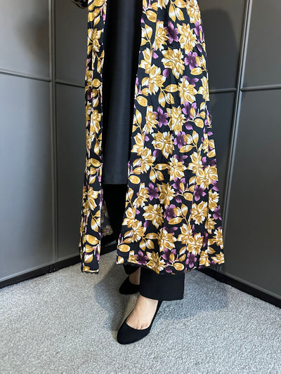 D-25 PLAIN SUITE WITH | PRINTED LINEN JACKET | READY TO WEAR 3 PC