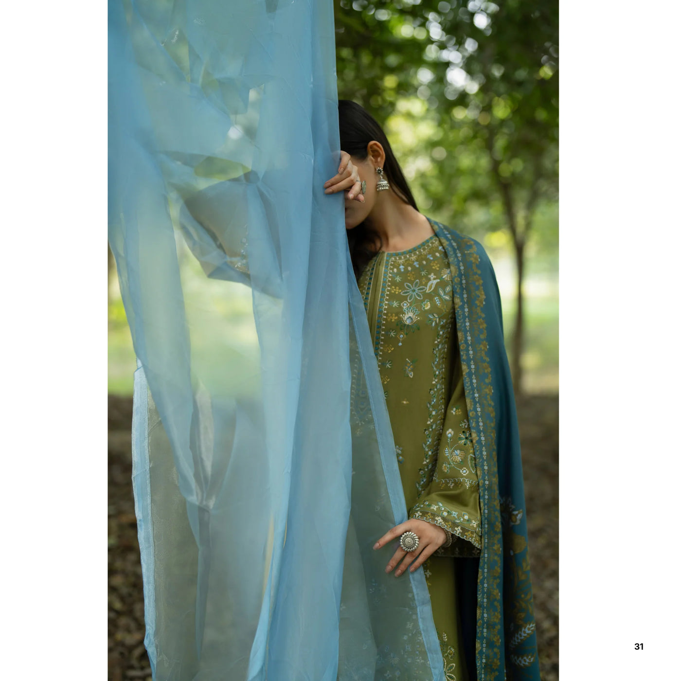 Mint Green Embroidered Dhanak | with Pashmina Shawl Winter| Collection by Casuallite