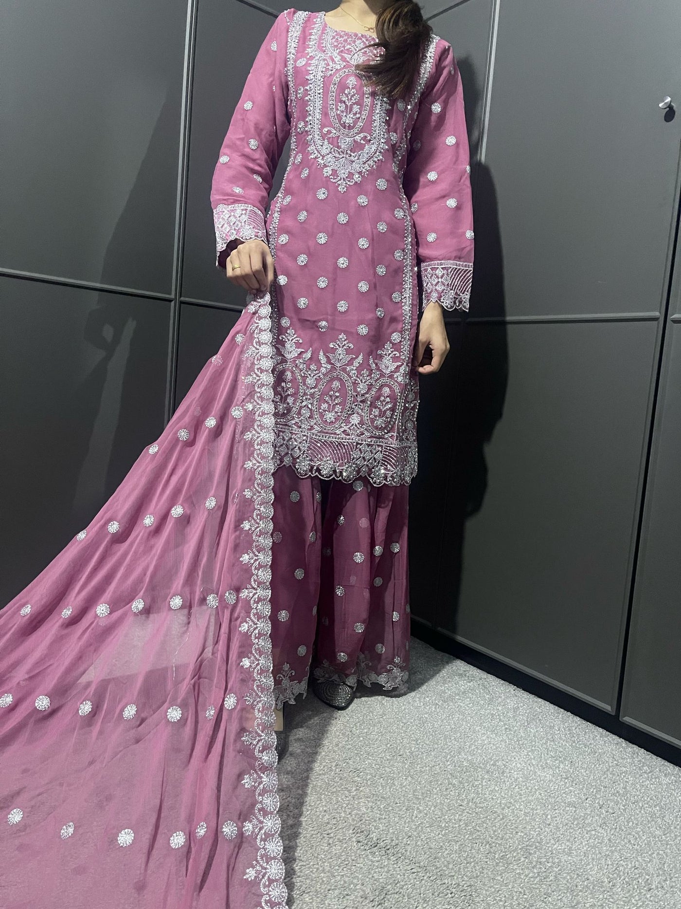 PINK - Mahham Luxury Chiffon Gharara Collection