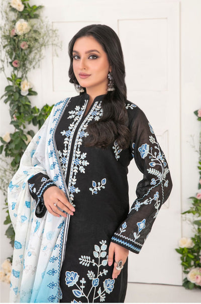 3 Piece Ready-to-wear Collection By Tawakkal Elegant Cotton Khaddi D-2061