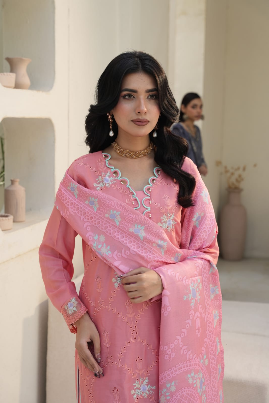 WINTER LINEN 3 PIECE| DESIGNER EMBROIDERED |READY TO WEAR SUIT