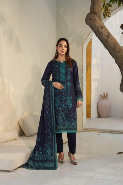 DHANAK 3 PIECE| DESIGNER EMBROIDERED |READY TO WEAR SUIT