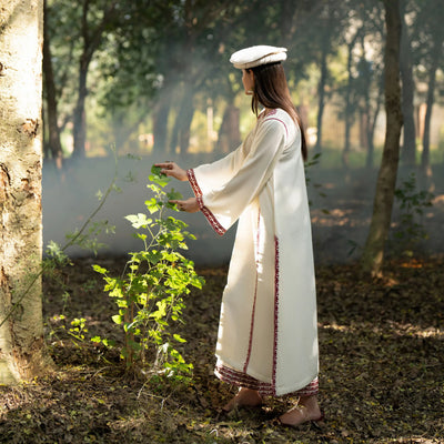 Cream Embroidered Dhanak | with Pashmina Shawl Winter | Collection by Casuallite