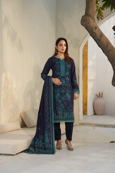 DHANAK 3 PIECE| DESIGNER EMBROIDERED |READY TO WEAR SUIT