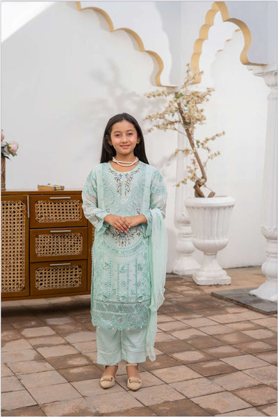 Mint- MARIA B INSPIRED Mother & Daughter Ready to Wear Chiffon Collection