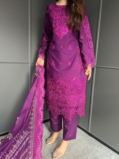 Raj Bari  Embroidered | Lawn Designer Suit With | Embroidered  Dupatta