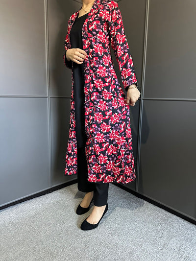 D-27 PLAIN SUITE WITH | PRINTED LINEN JACKET | READY TO WEAR 3 PC