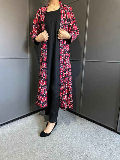 D-27 PLAIN SUITE WITH | PRINTED LINEN JACKET | READY TO WEAR 3 PC