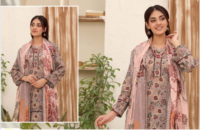 3PC PRINTED READYMADE SUIT  WITH LAWN DUPATTA