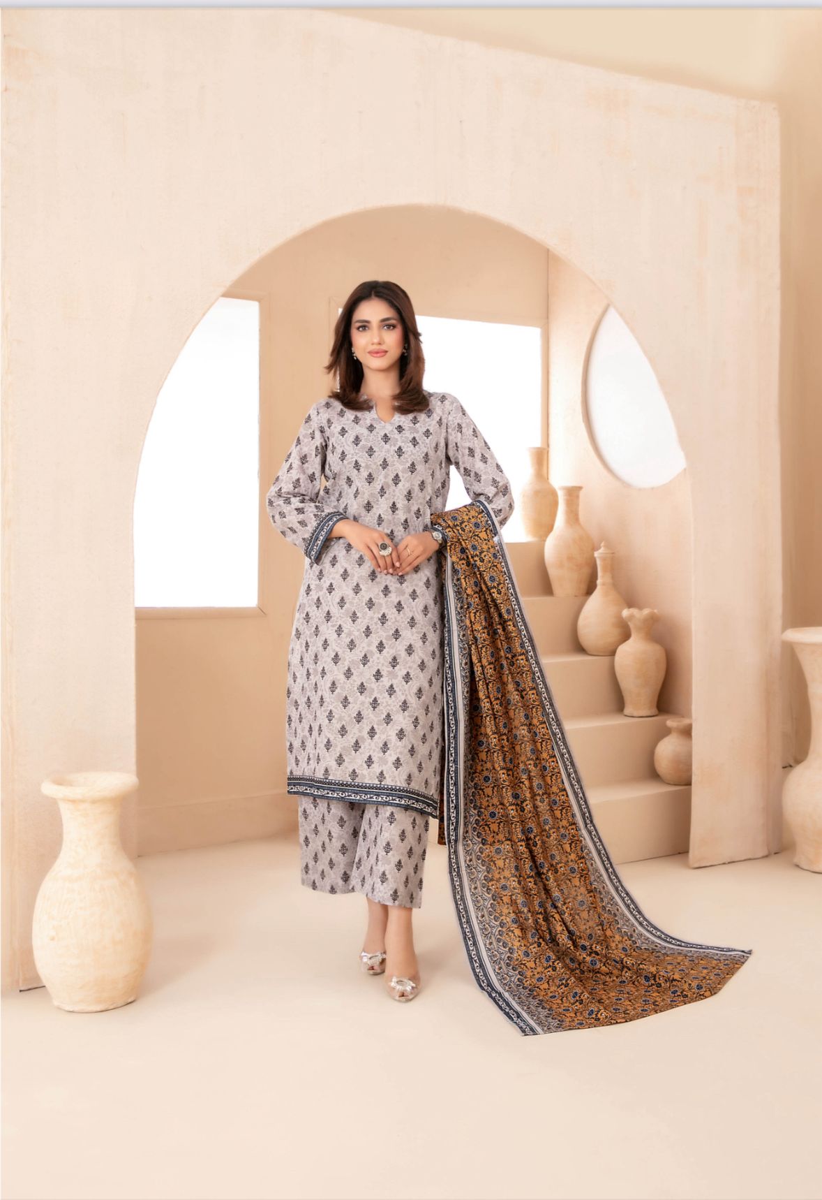 3 Piece Ready To Wear Tawakkal Khaddar Collection