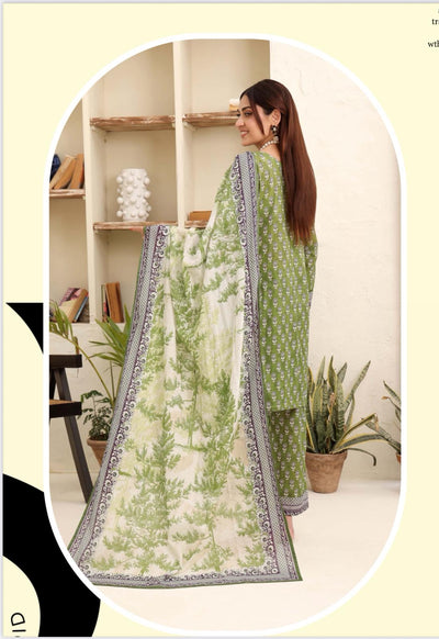 3PC PRINTED READYMADE SUIT  WITH LAWN DUPATTA
