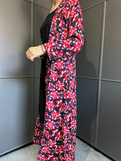 D-27 PLAIN SUITE WITH | PRINTED LINEN JACKET | READY TO WEAR 3 PC
