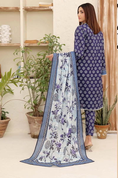 3PC PRINTED READYMADE SUIT  WITH LAWN DUPATTA