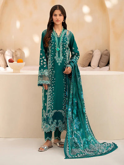 Raj Bari  Embroidered | Lawn Designer Suit With | Embroidered  Dupatta
