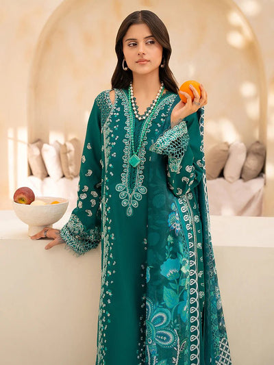Raj Bari  Embroidered | Lawn Designer Suit With | Embroidered  Dupatta