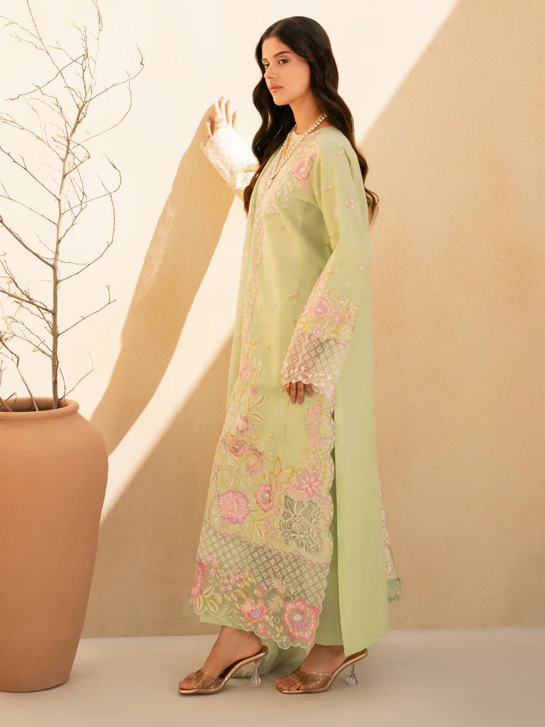 Raj Bari  Embroidered | Lawn Designer Suit With | Embroidered Dupatta