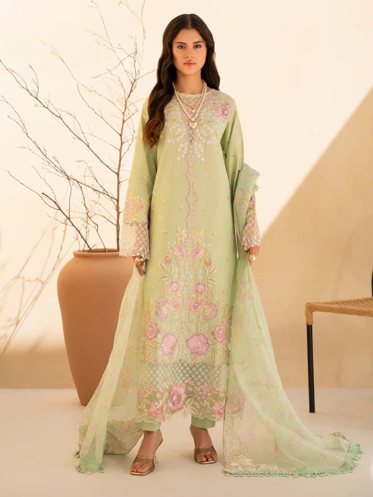 Raj Bari  Embroidered | Lawn Designer Suit With | Embroidered Dupatta
