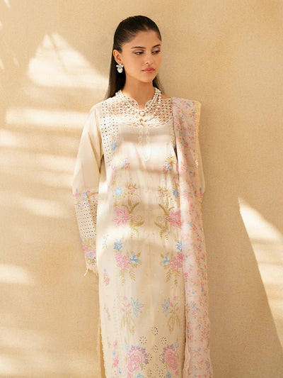 Raj Bari  Embroidered | Lawn Designer Suit With | Embroidered Dupatta