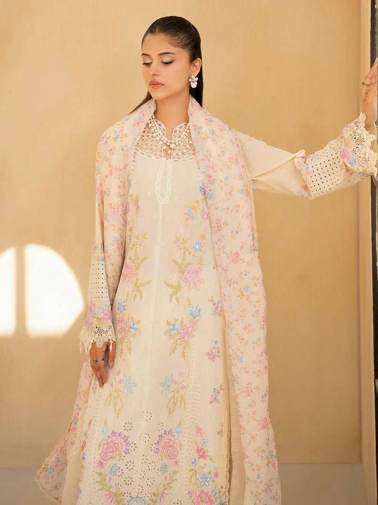 Raj Bari  Embroidered | Lawn Designer Suit With | Embroidered Dupatta