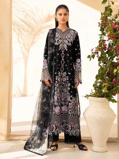 Raj Bari  Embroidered | Lawn Designer Suit With | Embroidered Dupatta