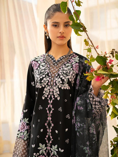 Raj Bari  Embroidered | Lawn Designer Suit With | Embroidered Dupatta
