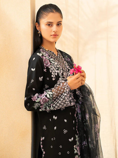 Raj Bari  Embroidered | Lawn Designer Suit With | Embroidered Dupatta