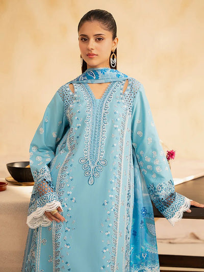Raj Bari  Embroidered | Lawn Designer Suit With | Embroidered Dupatta