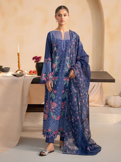Raj Bari  Embroidered | Lawn Designer Suit With | Embroidered Dupatta