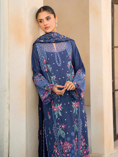 Raj Bari  Embroidered | Lawn Designer Suit With | Embroidered Dupatta