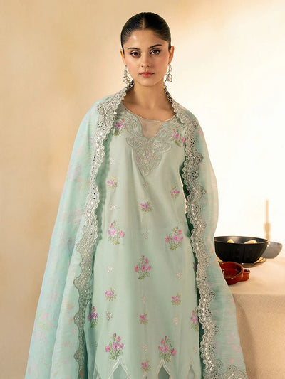 Raj Bari  Embroidered | Lawn Designer Suit With | Embroidered Dupatta