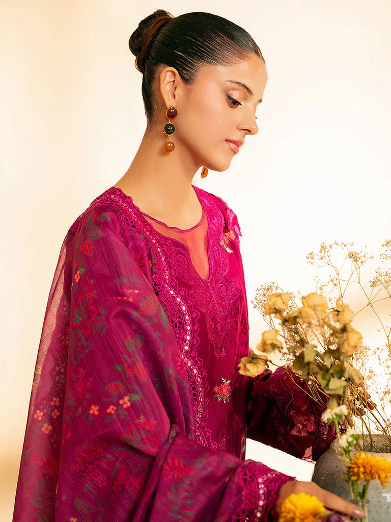 Raj Bari  Embroidered | Lawn Designer Suit With | Embroidered Dupatta