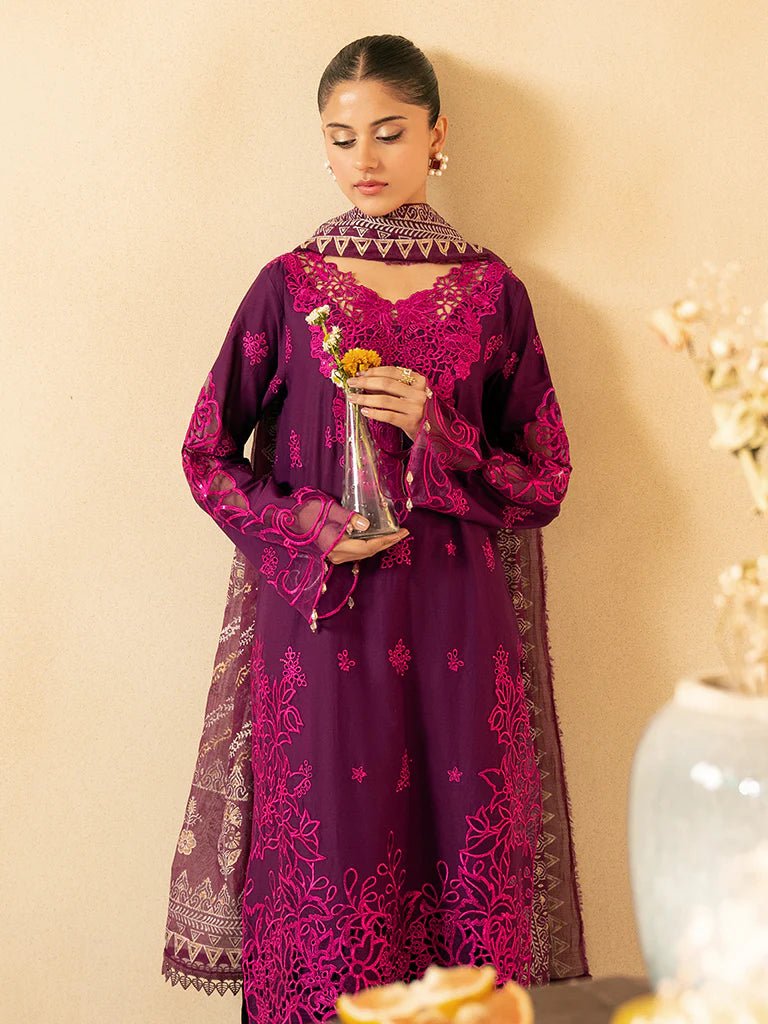Raj Bari  Embroidered | Lawn Designer Suit With | Embroidered  Dupatta