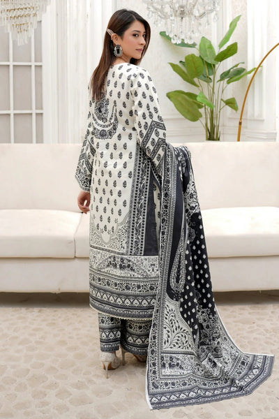 3 Piece Winter Embroidered Khaddar Cotton Plazzo Suit