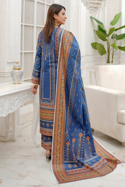 3 Piece Winter Embroidered Khaddar Cotton Plazzo Suit