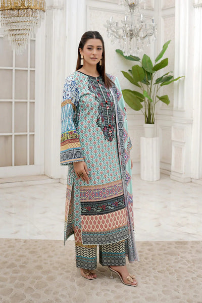 3 Piece Winter Embroidered Khaddar Cotton Plazzo Suit