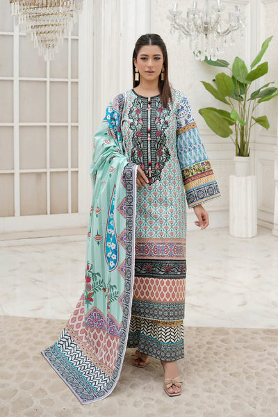 3 Piece Winter Embroidered Khaddar Cotton Plazzo Suit