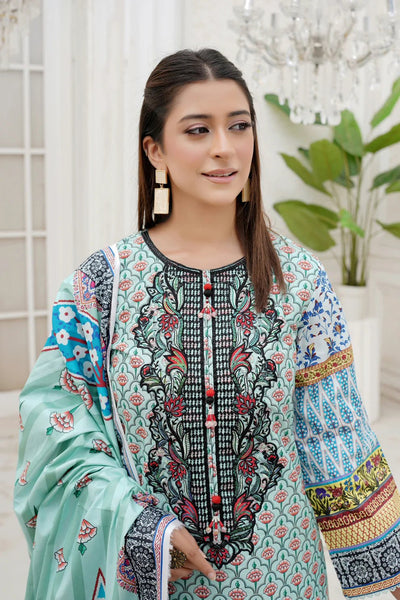 3 Piece Winter Embroidered Khaddar Cotton Plazzo Suit